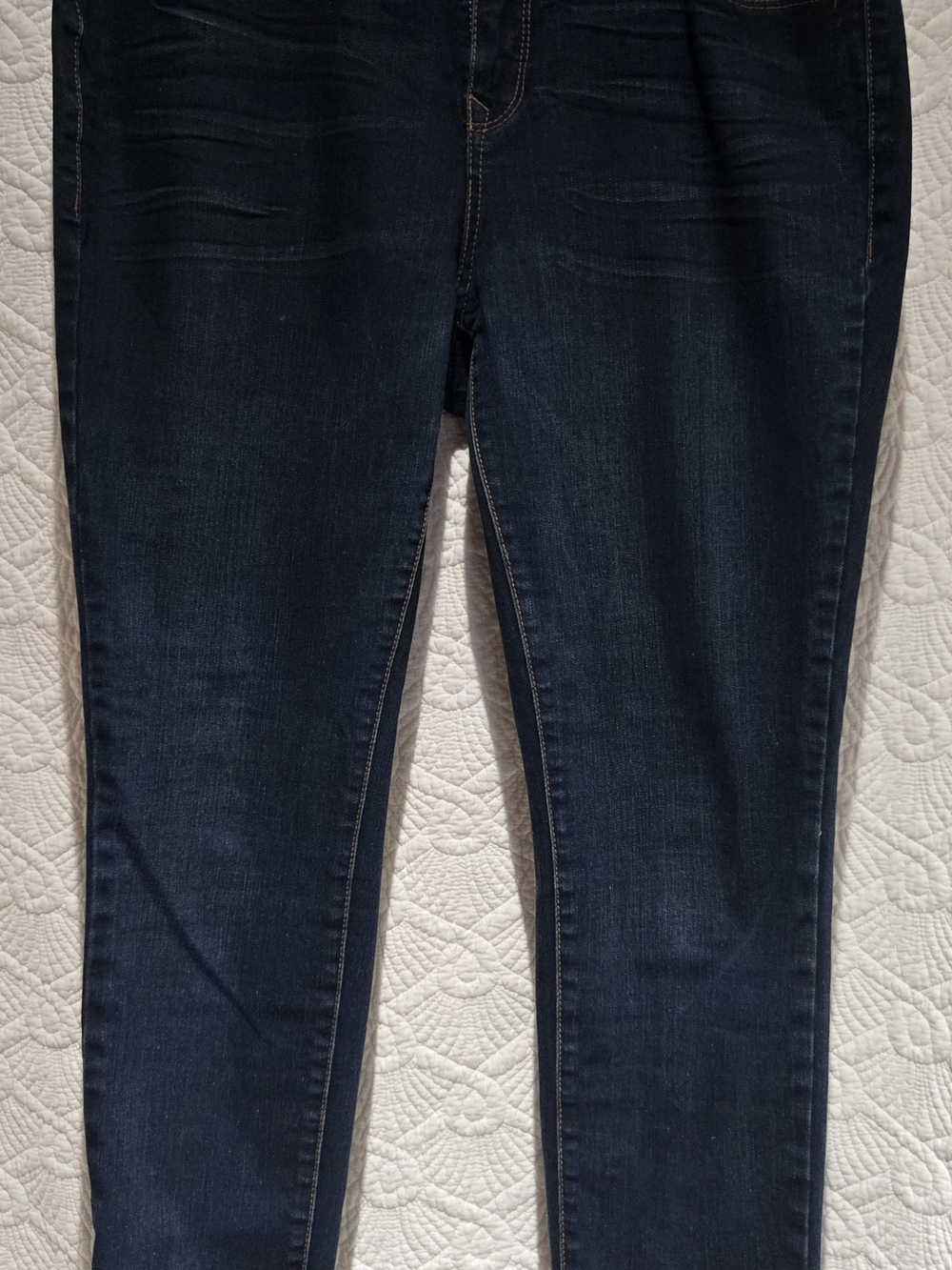 Wmns Size 14 Faded Glory Jeans Ultimate Skinny Dark Blue Wash